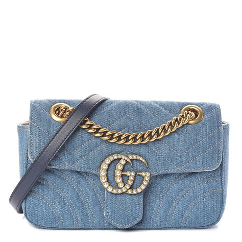 gucci marmont shoulder bag dupe|gucci denim marmont bag.